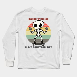 Sunset Skeleton / Dance With Me in My Boneyard, Boy Long Sleeve T-Shirt